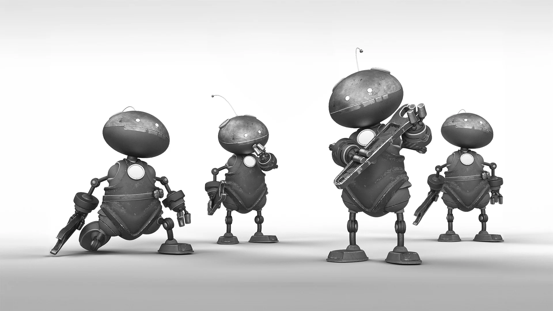 B-Bot robot character design sheet