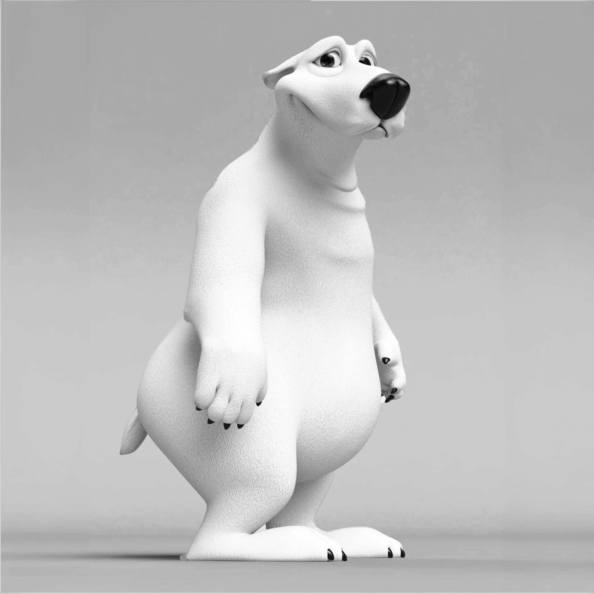 Toon polar bear character design sheet