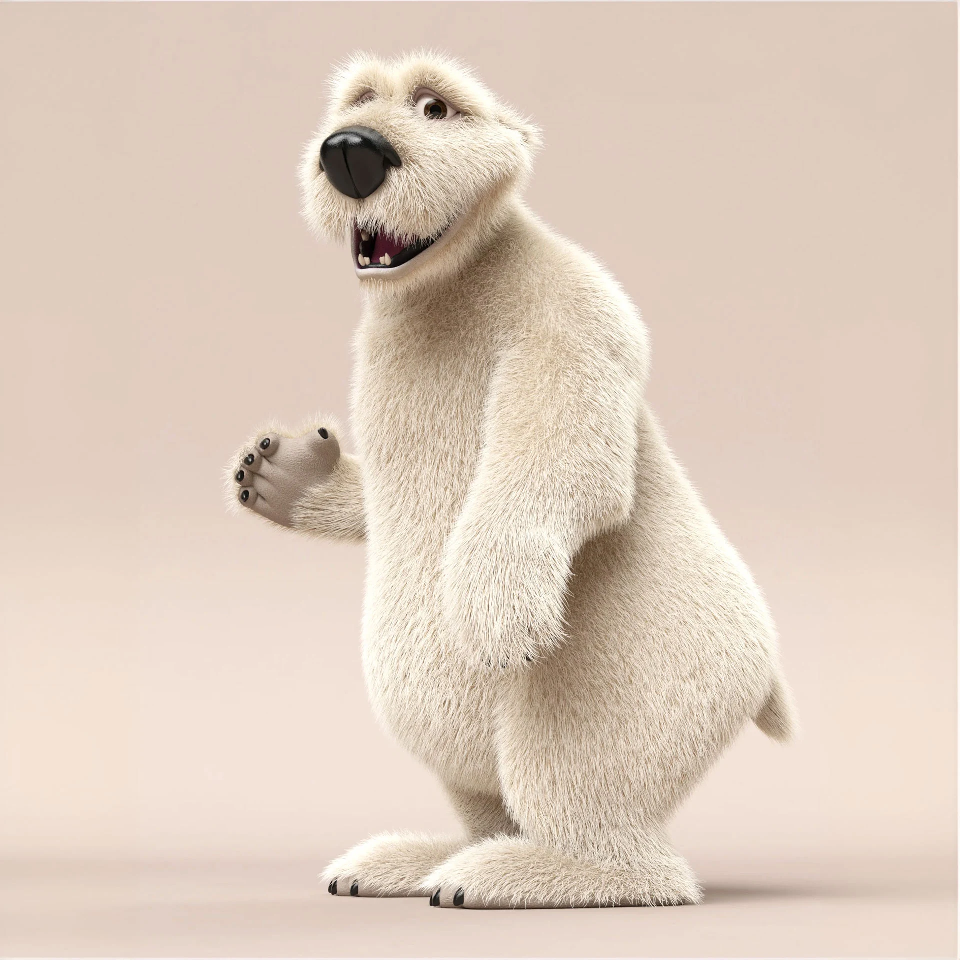 Toon polar bear character render